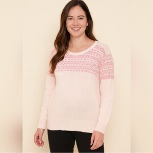 Faded Glory Light Pink Geometric Sweater
